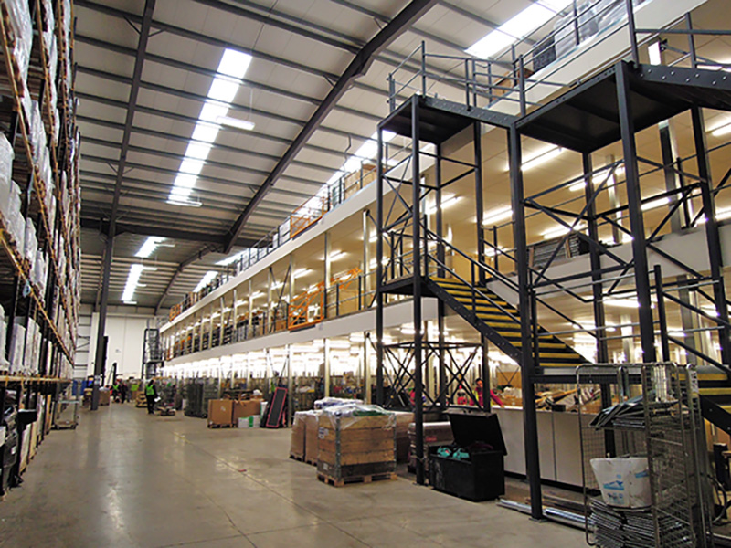 Euro Car Parts Two-Tier Warehouse Mezzanine Floor - Prodek