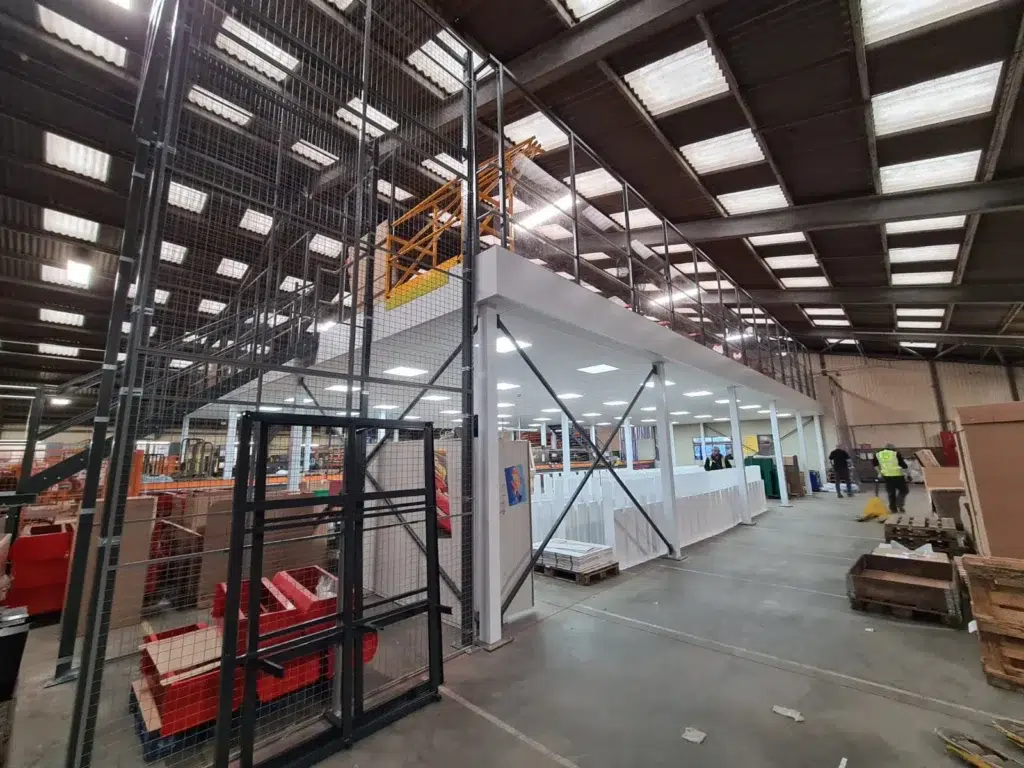 Multi-Tier Racking vs. Mezzanine – What’s Right for You? | Prodek Bespoke Mezzanine Floor Installation at SDI Displays’ Production Facility - Prodek